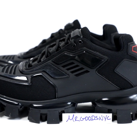 Prada Black Cloudbust Thunder knit sneakers